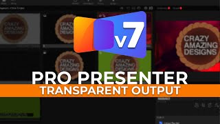 ProPresenter 7  Transparent Output Alpha Chroma Key Training [upl. by Aitekram372]