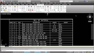 CADWorx DraftPro Bill of Material [upl. by Nnauol]