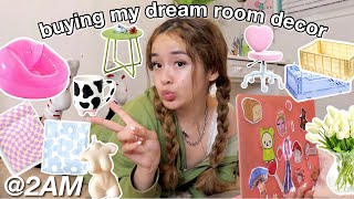 online shop with me for my DREAM ROOM room decor unboxing haul [upl. by Tisman]