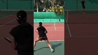 The reach and the placement 😲 tennis dctennisclub [upl. by Ahsienek]