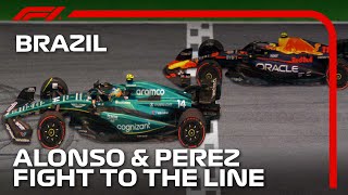 Alonso And Perezs Incredible Photo Finish  2023 Sao Paulo Grand Prix [upl. by Yemirej]