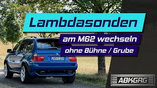 BMW Lambdasonden wechseln im E53  E38  E39 M62 V8  Motorkontrollleuchte MKL aus  BOSCH Lambda [upl. by Saidel]