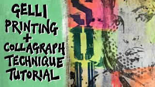 Gel printing  collagraph rubbing tutorial [upl. by Selim985]