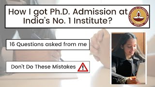 PhD Interview Questions📚 Personal PhD Interview Experience Crack Ur Dream Institute🔥 SECRET TIPS🤫 [upl. by Dittman]