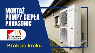 Montaż pompy ciepła Panasonic Aquarea KITWC09H3E8  Budotom Pompy Ciepła [upl. by Cobb]