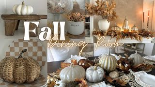 Fall Dining Room Decorate with me Elegant Dining Room decorating for Fall 2024 Fall Designer Look [upl. by Denie]