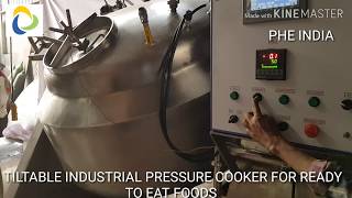 Industrial tiltable pressure cooker 500L for ready to eat foods [upl. by Ninetta]