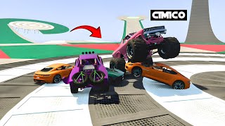 Funny GTA 5 Sumo Battle 2 vs 5 Car Edition [upl. by Wane]