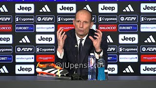 ALLEGRI post JuveAtalanta 22 conferenza stampa quotPunto decisivo sui fischi dello Stadiumquot [upl. by Ased]