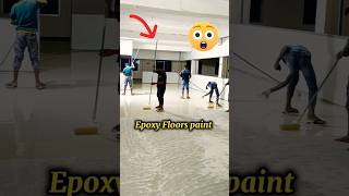 Epoxy Floors installation method  Floor paint work procedure construction epoxy paint shorts [upl. by Aitahs572]