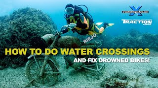 How to ride water crossings and fix drowned dirt bikes︱Cross Training Enduro [upl. by Akirehc]