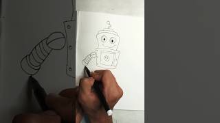 Box robot outline drawing shortsfeed robotdrawing outline [upl. by Roxana]