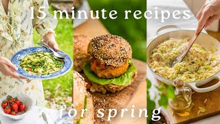 15 Minute Vegan Recipes for Spring  Tasty amp Beginner Friendly [upl. by Frodina]