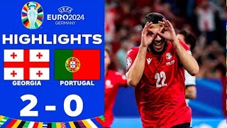 Georgia  Portogallo 20 gol e highlights euro 2024 [upl. by Htebasyle731]