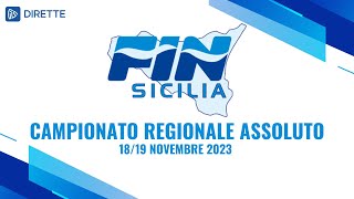 Campionato Regionale Siciliano Open Assoluto in Vasca Corta  Domenica Pomeriggio [upl. by Nodnahs]