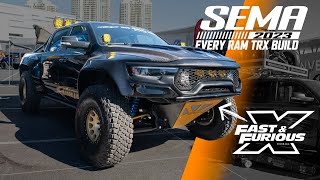 Crazy Ram 1500 TRX Builds at SEMA 2023  Westen Champlins TRX Fast amp Furious X TRX and MORE [upl. by Sherline]