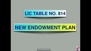 LIC Plan 814 New Endowment PlanWhatsapp ONLY Direct With Mr Giriraj Budbadkar 9930225727 [upl. by Anaed407]