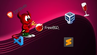 FreeBSD  installing Linux apps Brave browser Sublime VS Code Wine and VirtualBox [upl. by Yelnik]