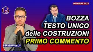 BOZZA RIFORMA Testo Unico Edilizia  Testo Unico delle Costruzioni 2024 [upl. by Anotyad768]