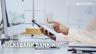 Neues digitales Volksbank Banking  Usermenü [upl. by Amikay]