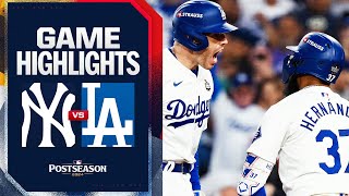 Yankees vs Dodgers World Series Game 2 Highlights 102624  MLB Highlights [upl. by Garmaise84]