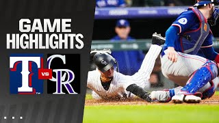 Rangers vs Rockies Game Highlights 51024  MLB Highlights [upl. by Robena]