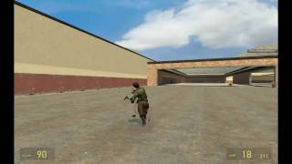 Gmod walking player ragdoll mod [upl. by Airbmac621]