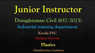 Junior instructor Draughtsman civil Industrial training department 6572023 Building materials [upl. by Sirod]