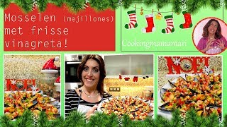 Mosselen met frisse vinagreta mejillones Kerstspecials [upl. by Star]