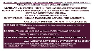 SEMINAR 33 China and Multi National Corporations human resource management in Sri Lanka [upl. by Rondon]