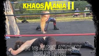 KHAOSMANIA ll  LOST c vs Aaron Anthony United States Championship Tables Match [upl. by Atteloiv704]