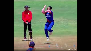 Karan KC Wicket  Nepal VS Baroda India T20 Cricket Live  SMS Friendship Cup 2024 [upl. by Stevie]