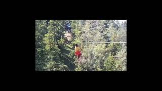 Zipline  Adventure sport in Kufri Shimla Himachal pradesh [upl. by Nylessoj]