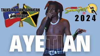 MoBay Artiste Ayetian makes Debut at Reggae Sumfest talks HaitianJamaican Heritage [upl. by Devora]