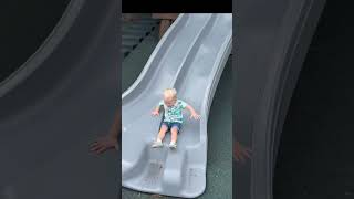 Up up up the stairs and down the slide🛝bumbikids firstwalk toddlershoes wollongong playground [upl. by Regina]