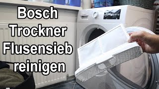 Bosch  Siemens Trockner Flusensieb reinigen Anleitung [upl. by Ahsoet]