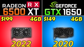 RX 6500 XT vs GTX 1650 GDDR6  PCIe30 and PCIe40  1080p Gaming Benchmarks [upl. by Mccarty]