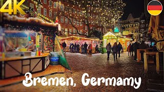 Bremen Germany Christmas market walking tour 4K  Beautiful Christmas Market [upl. by Kwarteng]