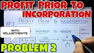 3 Profit Prior to Incorporation  Problem 2 By Saheb Academy [upl. by Angelina365]