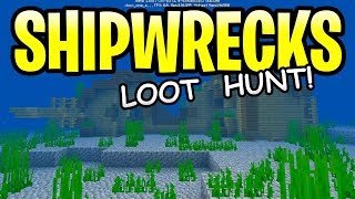 Minecraft Update Aquatic Shipwreck Loot ALL SHIPS EXPLORED PE Xbox PS4 amp Switch [upl. by Beverly904]