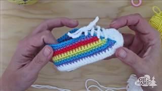 ZAPATILLAS MULTICOLOR PARA BEBÉ A CROCHET [upl. by Nosa669]