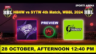 HOBART HURRICANES W VS SYDNEY THUNDER W MATCH PREDICTION  WBBL WOMENSCRICKET [upl. by Goodard]