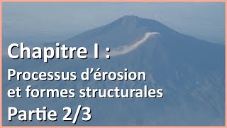 Processus dérosion et formes structurales 23  Géographie des environnements [upl. by Iclehc]