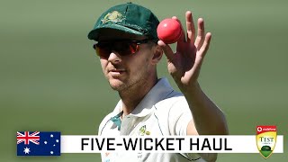 Hazlewood takes remarkable 58 to tear through India  Vodafone Test Series 202021 [upl. by Aseral]