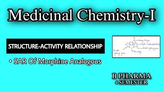 SAR OF MORPHINE  MORPHINE ANALOGOUS  UNIT 5  MEDICINAL CHEMISTRYI  SEM 4  B PHARMACY [upl. by Eniad]