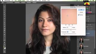 Free Photoshop Retouch Tutorial  Skin Smoothening with Surface Blur Video 8 [upl. by Nesyrb]