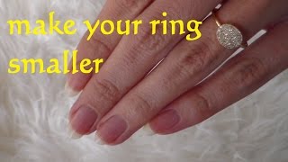 DIY Resize Ring smaller  How To Make a Ring Smaller  Lifehack resize a Wedding Ring [upl. by Nahgen]