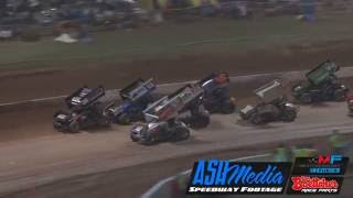 Sprintcars AMain Start Chaos  Brisbane Speedway [upl. by Aitsirk]