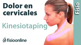 Aplicación de Kinesiotaping para cervicalgias o dolor de cuello [upl. by Lenad]