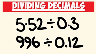 Dividing DecimalsHow to divide with decimals [upl. by Gault642]